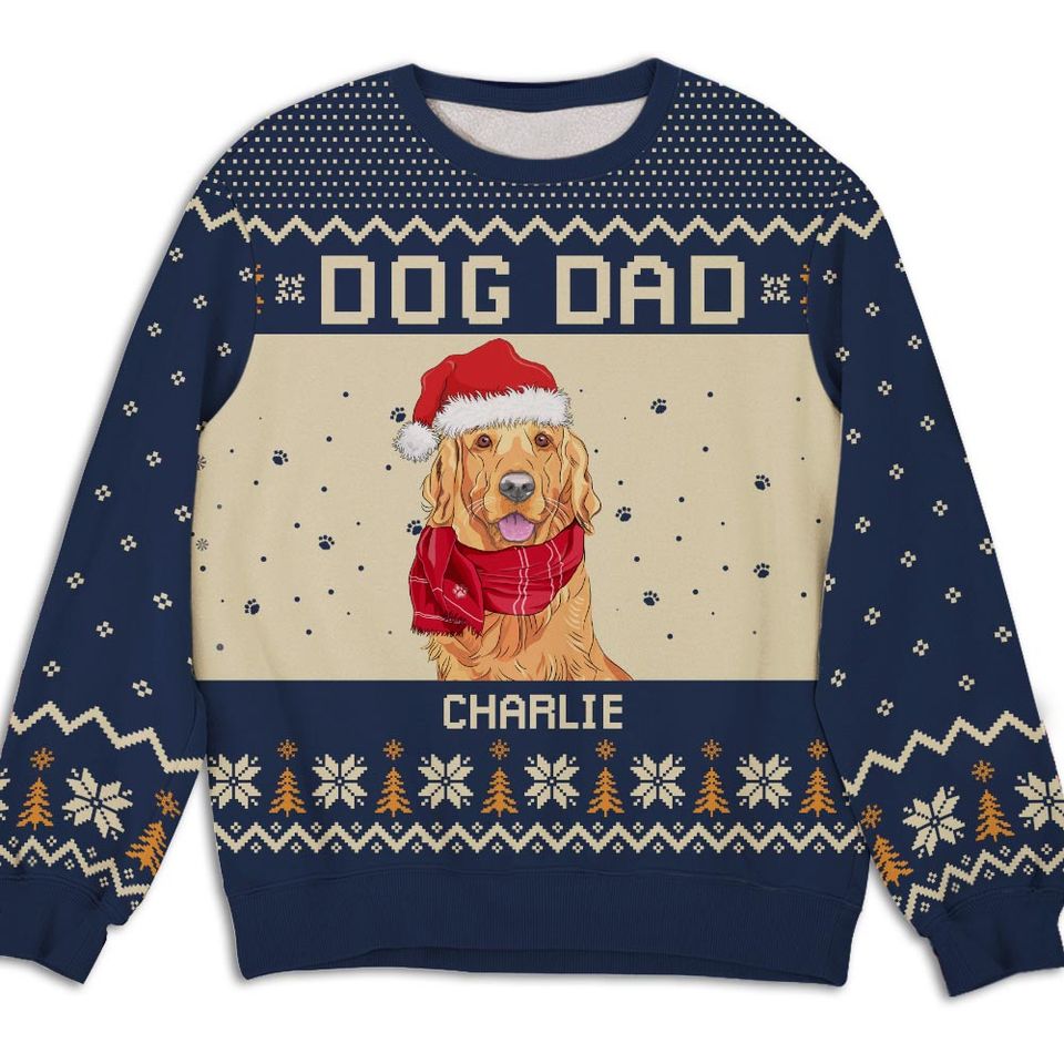 Smiling Dog - Personalized Custom All-Over-Print Sweatshirt