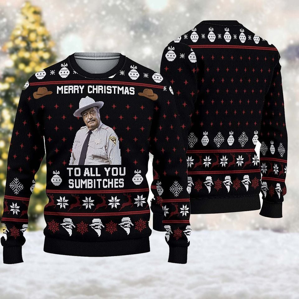 Smokey And The Bandit Merry Christmas To All You Sumbitches 3D Sweater