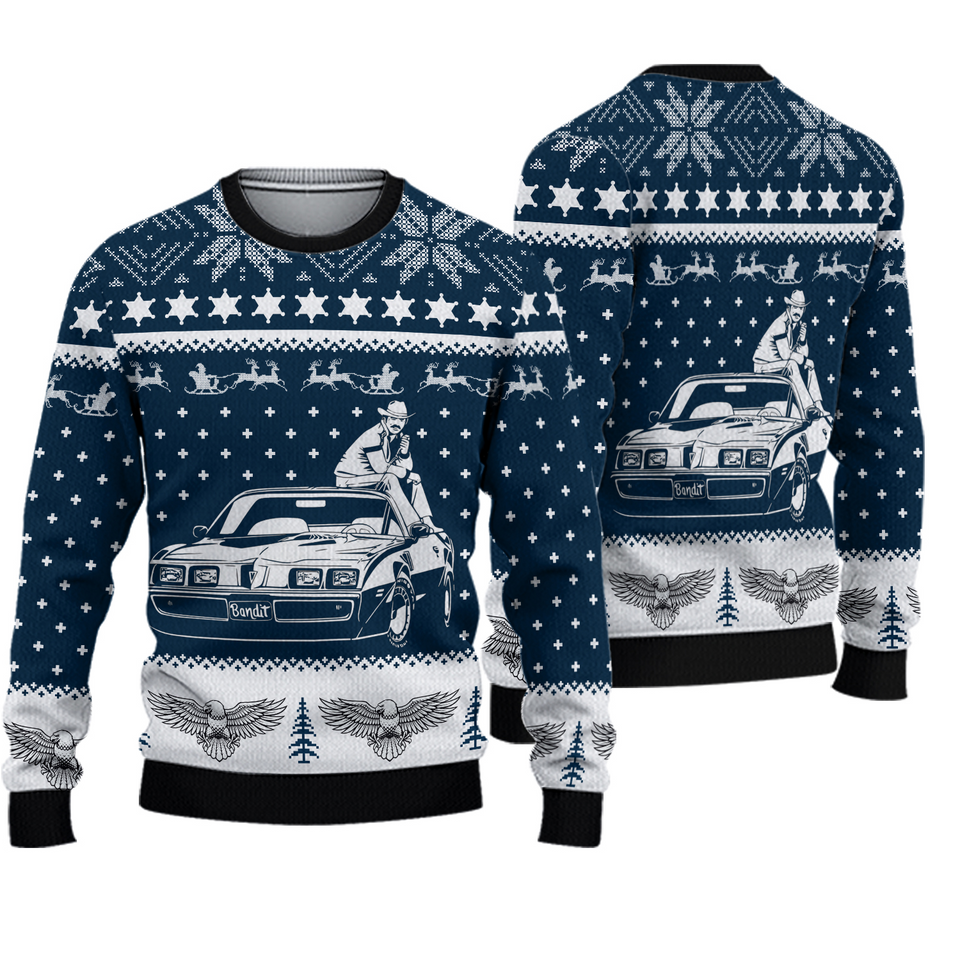 Smokey And The Bandit Ugly Sweater All Over Print Christmas