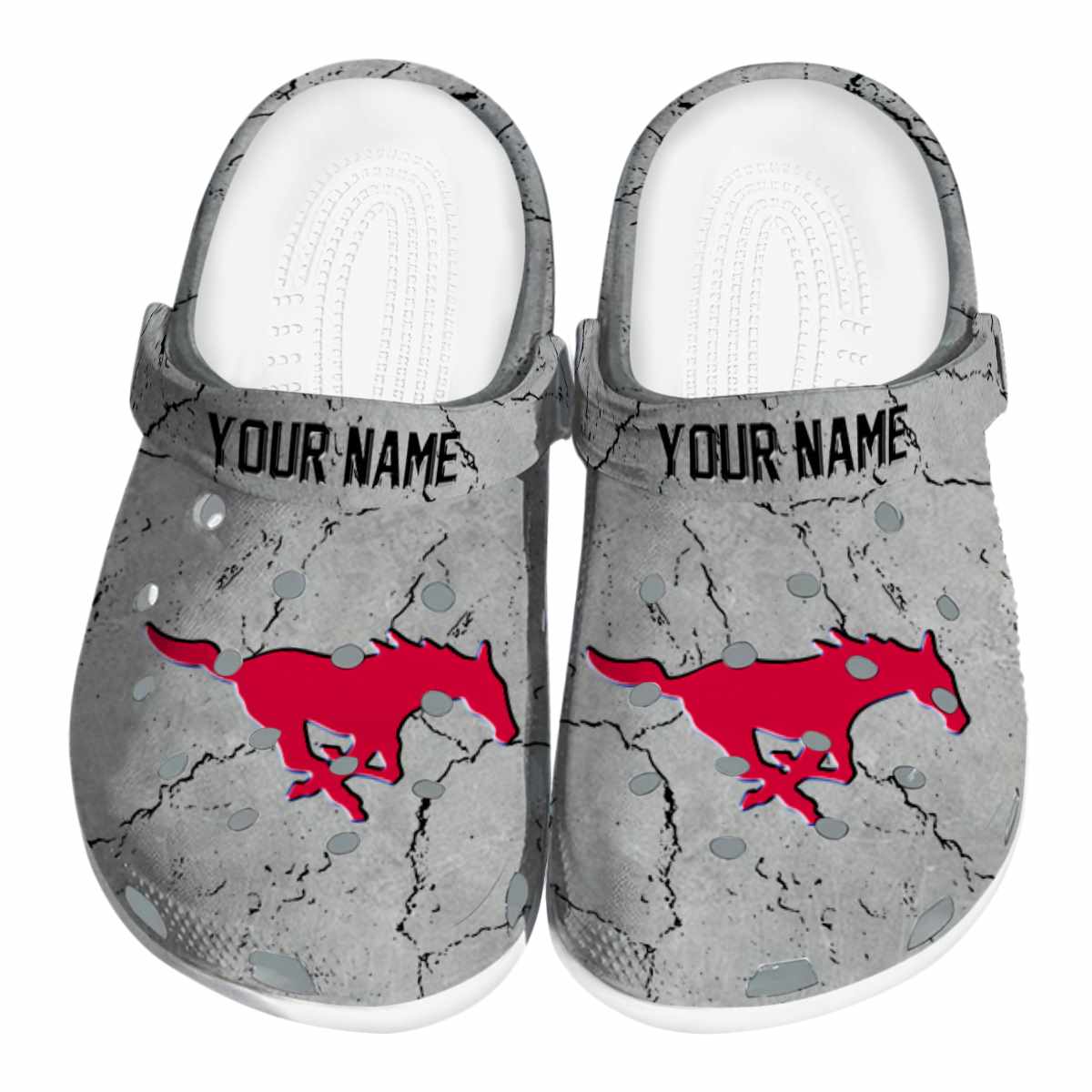 SMU Mustangs NCAA Sport Crocs Crocband Clogs Shoes Comfortable For Men Women and Kids