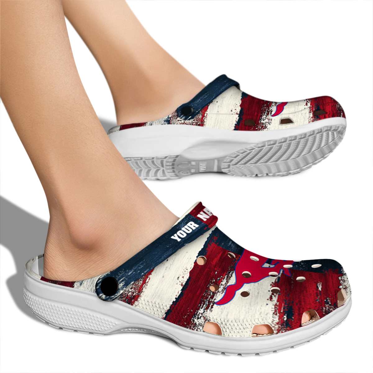 SMU Mustangs NCAA Sport Crocs Crocband Clogs Shoes Comfortable For Men Women and Kids - Image 2