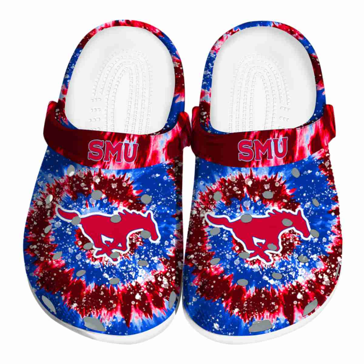 SMU Mustangs NCAA Sport Crocs Crocband Clogs Shoes Comfortable For Men Women and Kids