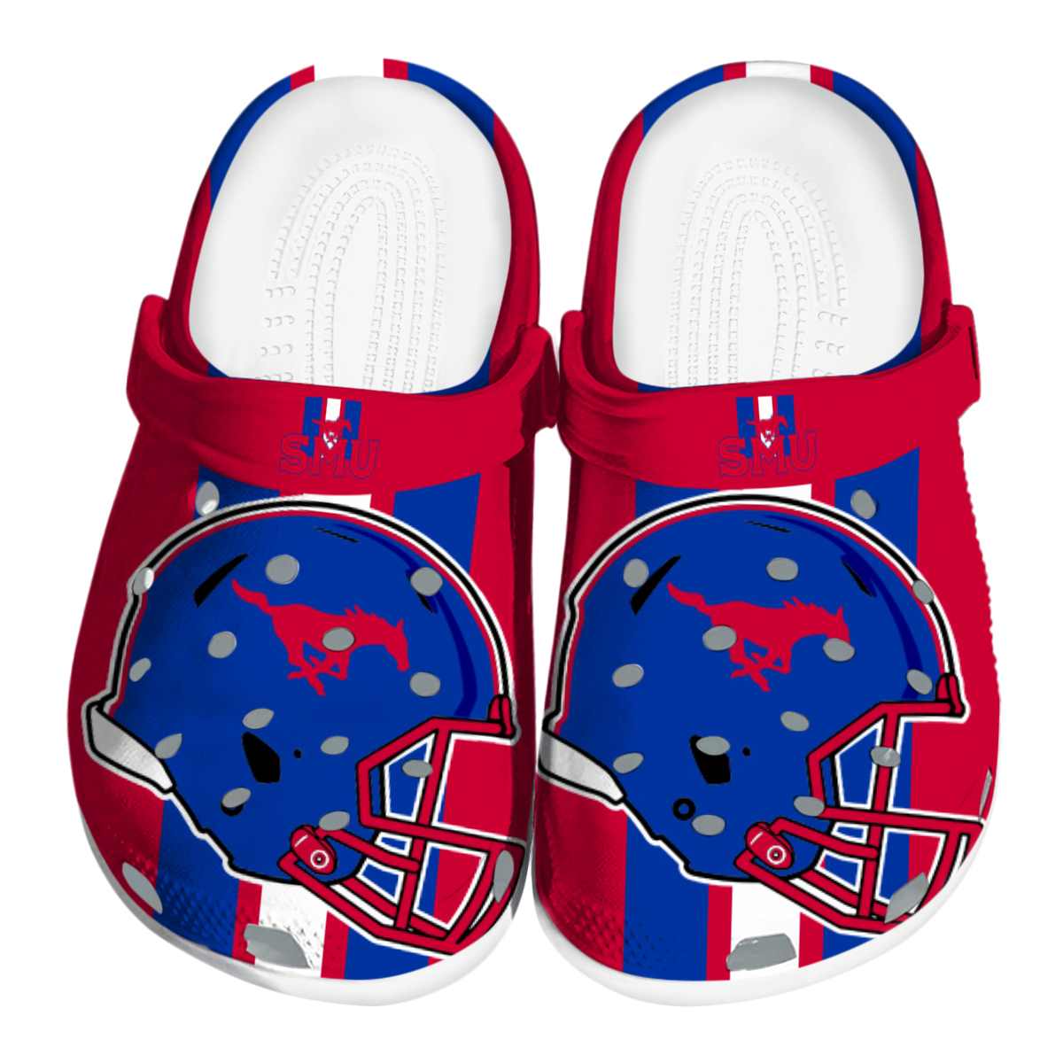 SMU Mustangs NCAA Sport Crocs Crocband Clogs Shoes Comfortable For Men Women and Kids