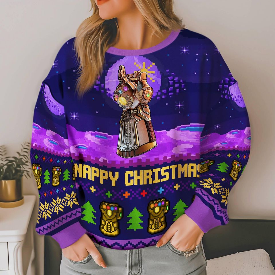 Snappy Christmas Infinity Gauntlet Ugly Christma