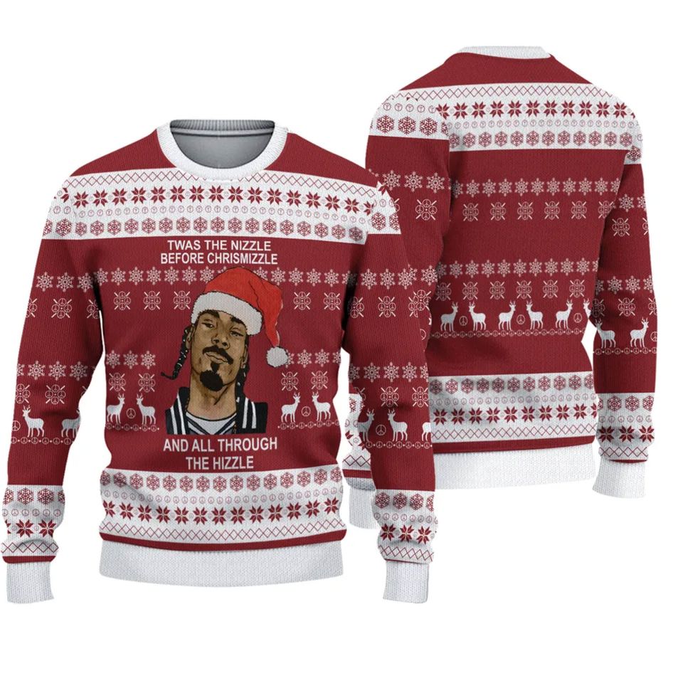 Snoop Dogg Twas The Nizzle Before Christmizzle Christmas Ugly Sweater