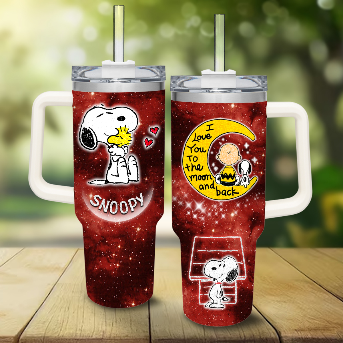 Snoopy and Charlie Brown Peanuts Cartoon Custom Stanley Cup 40 oz 30 oz Tumbler With HandleTVC2301809