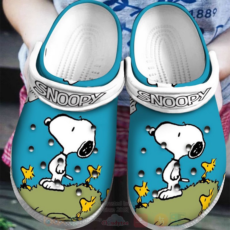 Snoopy and Woodstock Cartoon Crocs Crocband Clogs Shoes Comfortable For Men Women and Kids