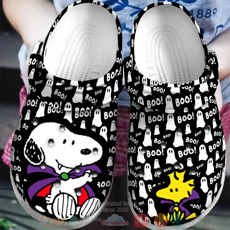 Snoopy and Woodstock Cartoon Crocs Crocband Clogs Shoes Comfortable For Men Women and Kids
