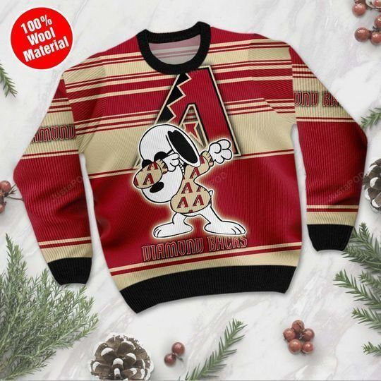 Snoopy Arizona Diamondbacks Ugly Christmas Sweater Adult 3D Funny Matching for family