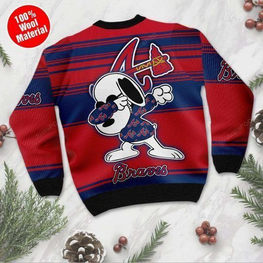 Snoopy Atlanta Braves Ugly Christmas Sweater Adult 3D Funny Matching for family