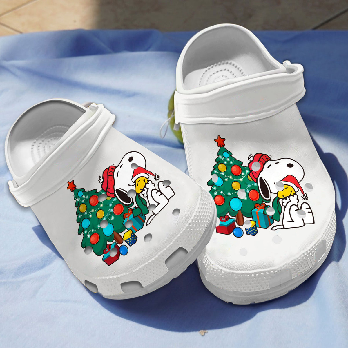 Snoopy Cartoon Christmas Crocs Crocband Clogs Shoes Comfortable For Men Women and Kids