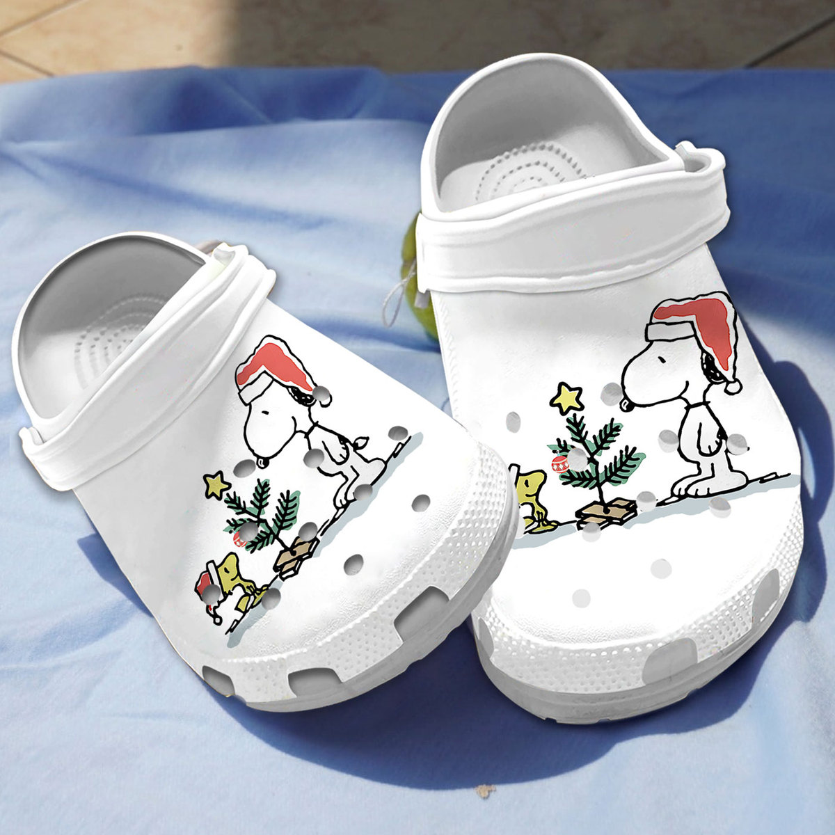 Snoopy Cartoon Christmas Crocs Crocband Clogs Shoes Comfortable For Men Women and Kids