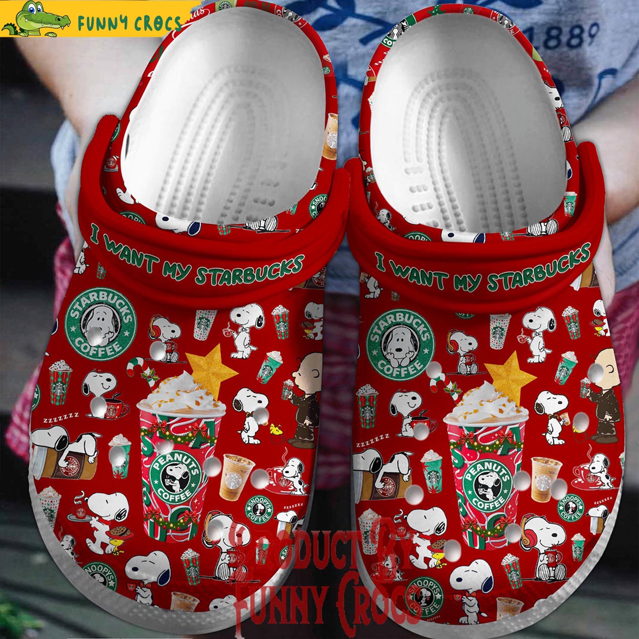 Snoopy Cartoon Christmas Crocs Crocband Clogs Shoes Comfortable For Men Women and Kids
