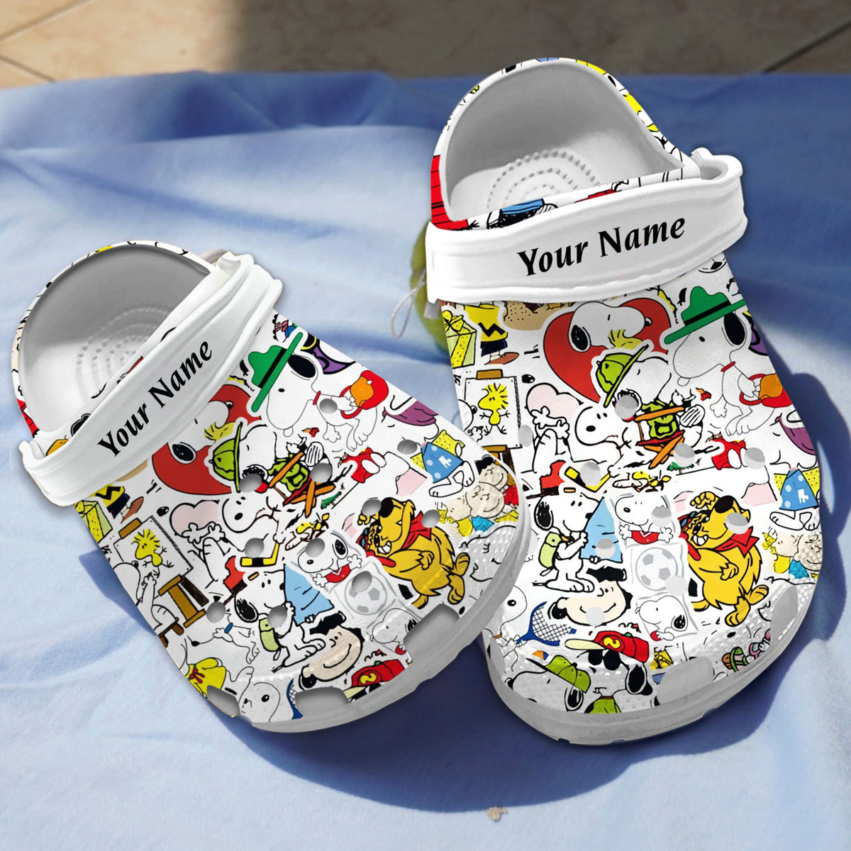 Snoopy Cartoon Crocs Crocband Clogs Shoes Comfortable For Men Women and Kids