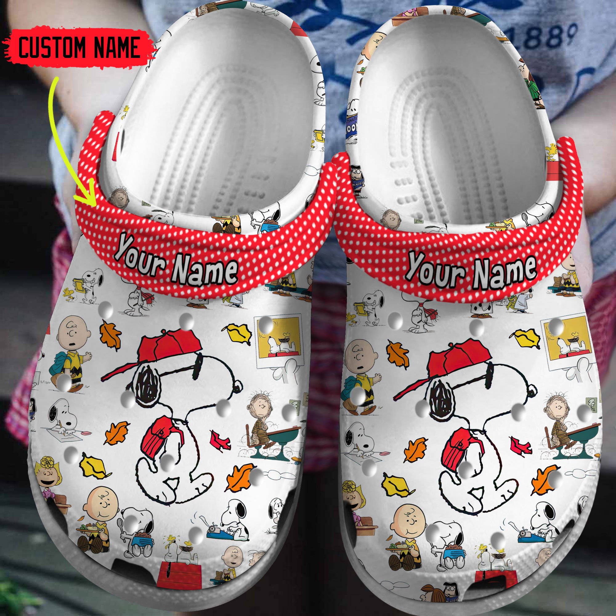 Snoopy Cartoon Crocs Crocband Clogs Shoes Comfortable For Men Women and Kids
