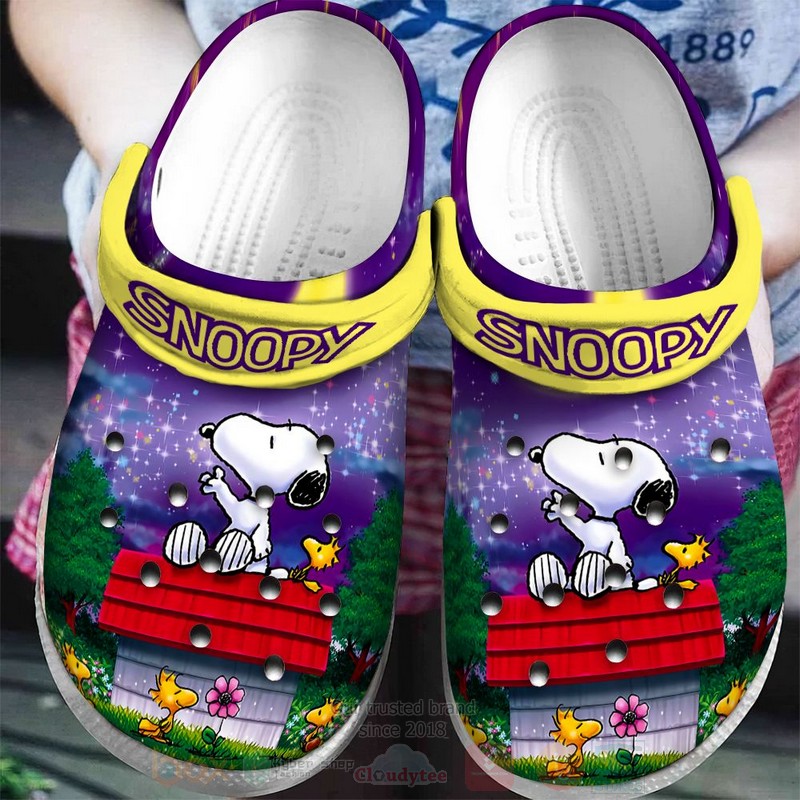 Snoopy Cartoon Crocs Crocband Clogs Shoes Comfortable For Men Women and Kids