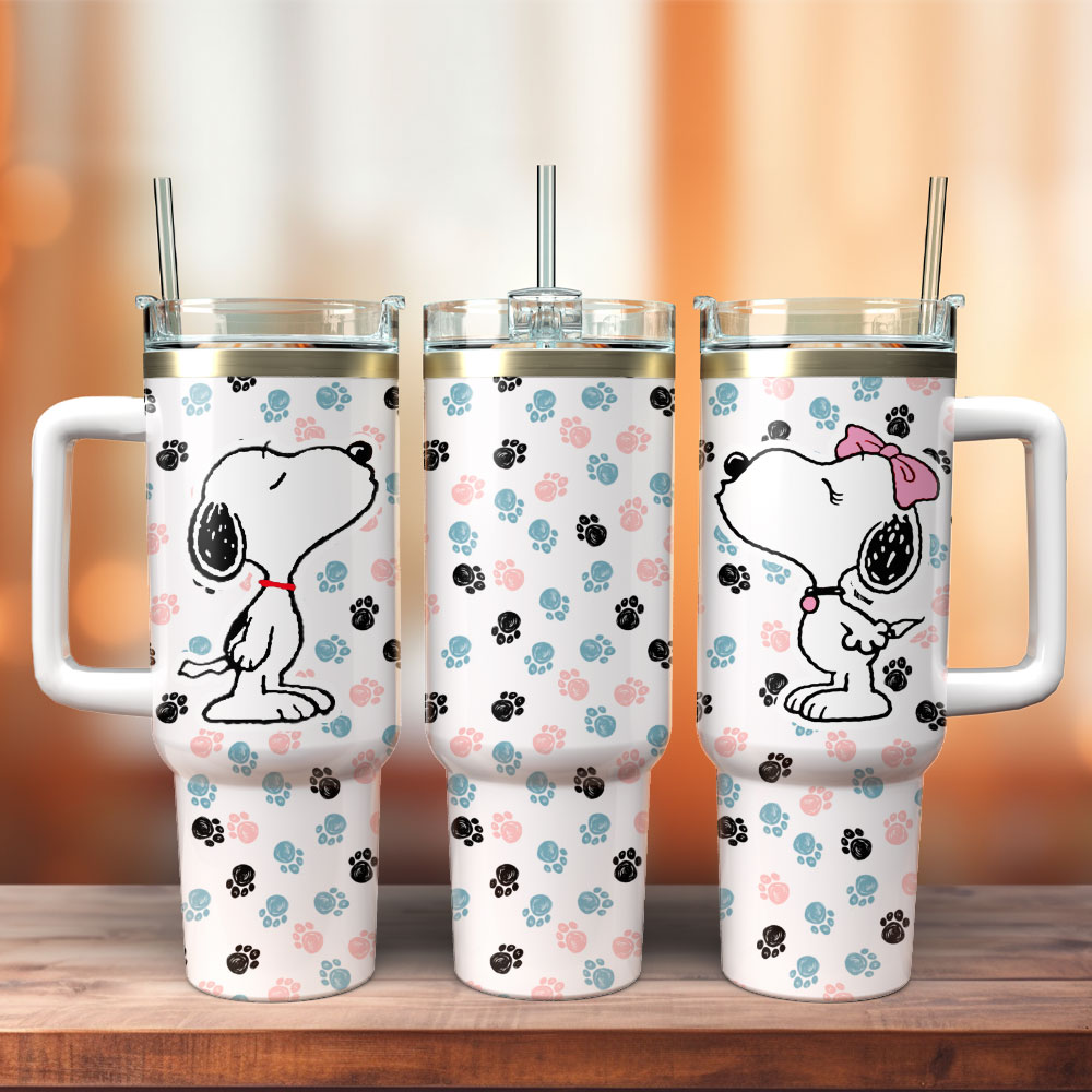 Snoopy Cartoon Custom Stanley Cup 40 oz 30 oz Tumbler With HandleTVC2301253