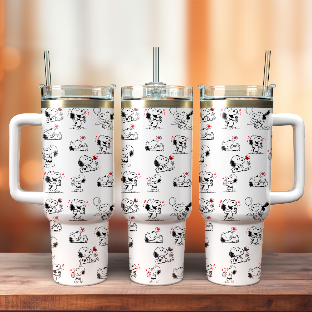 Snoopy Cartoon Custom Stanley Cup 40 oz 30 oz Tumbler With HandleTVC2301484