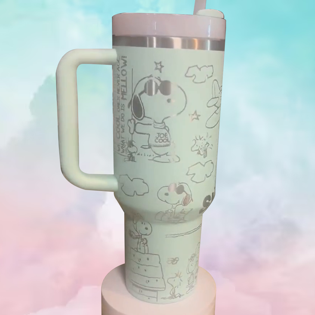 Snoopy Cartoon Custom Stanley Cup 40 oz 30 oz Tumbler With HandleTVC2301773 - Image 2