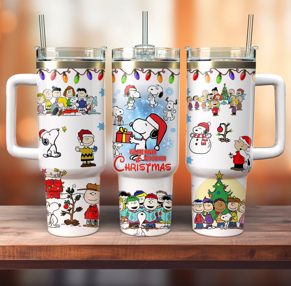 Snoopy Christmas Cartoon Custom Stanley Cup 40 oz 30 oz Tumbler With HandleTVC230196