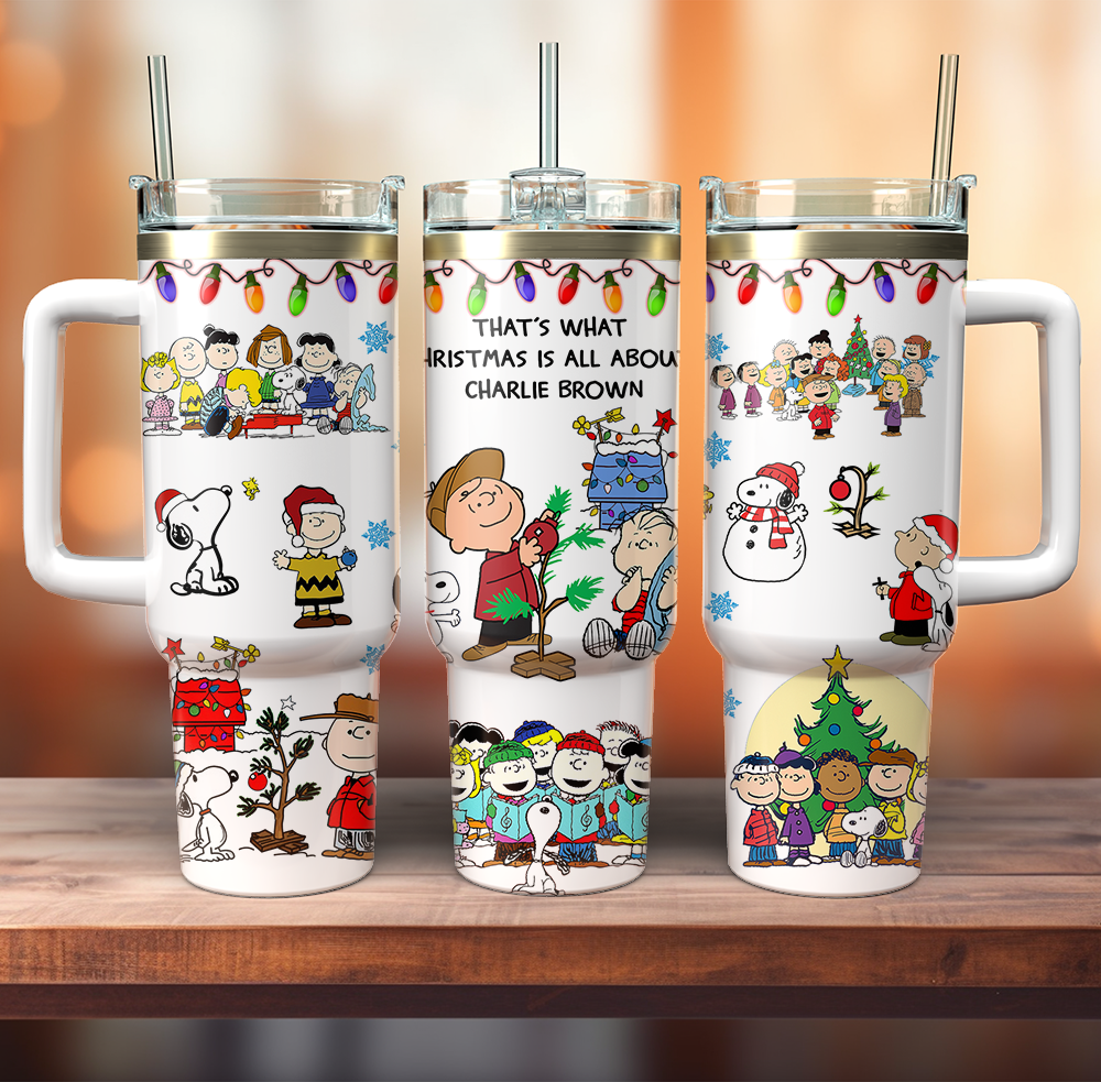 Snoopy Christmas Cartoon Custom Stanley Cup 40 oz 30 oz Tumbler With HandleTVC230196