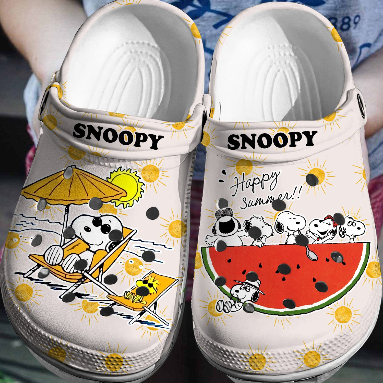 Snoopy Crocs 3D Clog Peanuts Shoes