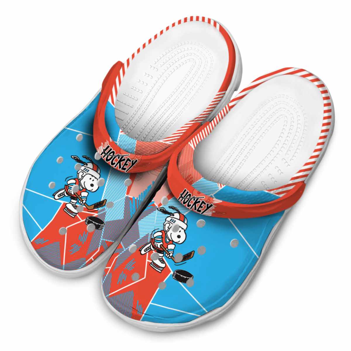 Snoopy Hockey Cartoon Sport Crocs Crocband Clogs Shoes Comfortable For Men Women and Kids - Image 4