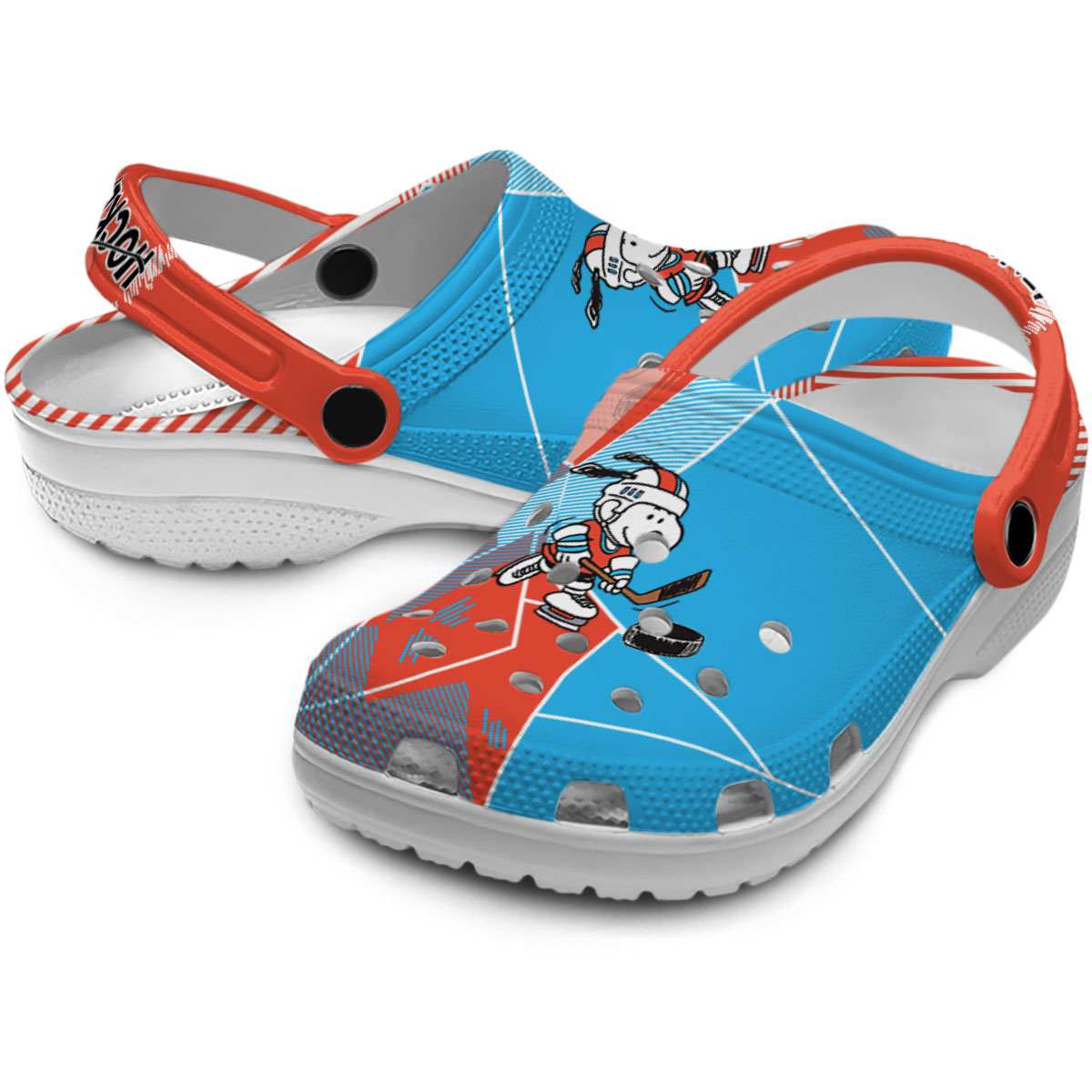 Snoopy Hockey Cartoon Sport Crocs Crocband Clogs Shoes Comfortable For Men Women and Kids - Image 3
