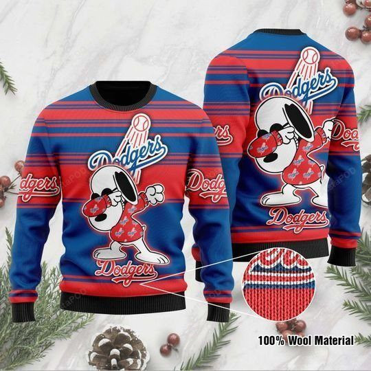 Snoopy Los Angeles Dodgers Ugly Christmas Sweater Adult 3D Funny Matching for family