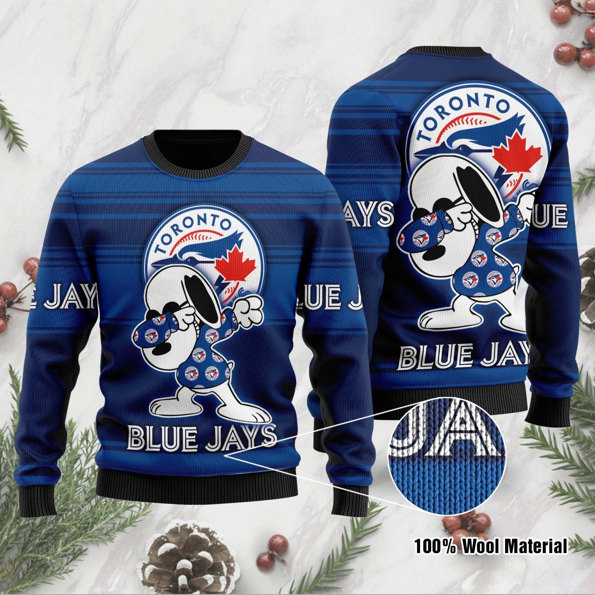 Snoopy Love Toronto Blue Jays For Baseball - Mlb Fans Ugly Christmas Sweater Adult 3D Funny Matching for family