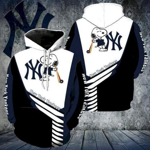Snoopy New York Yankees 3D All Over Print Hoodie, Zip Hoodie