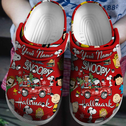 Snoopy Peanuts Cartoon Christmas Crocs Crocband Clogs Shoes Comfortable For Men Women and Kids