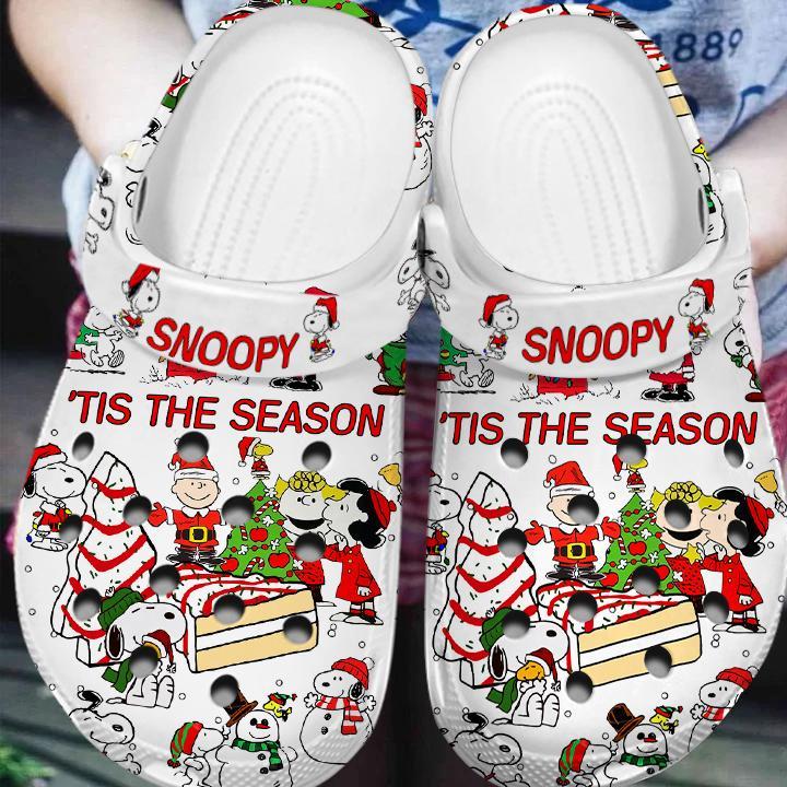 Snoopy Peanuts Cartoon Christmas Crocs Crocband Clogs Shoes Comfortable For Men Women and Kids