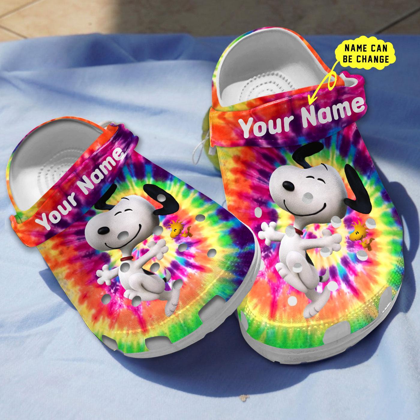 Snoopy Peanuts Cartoon Crocs Crocband Clogs Shoes Comfortable For Men Women and Kids