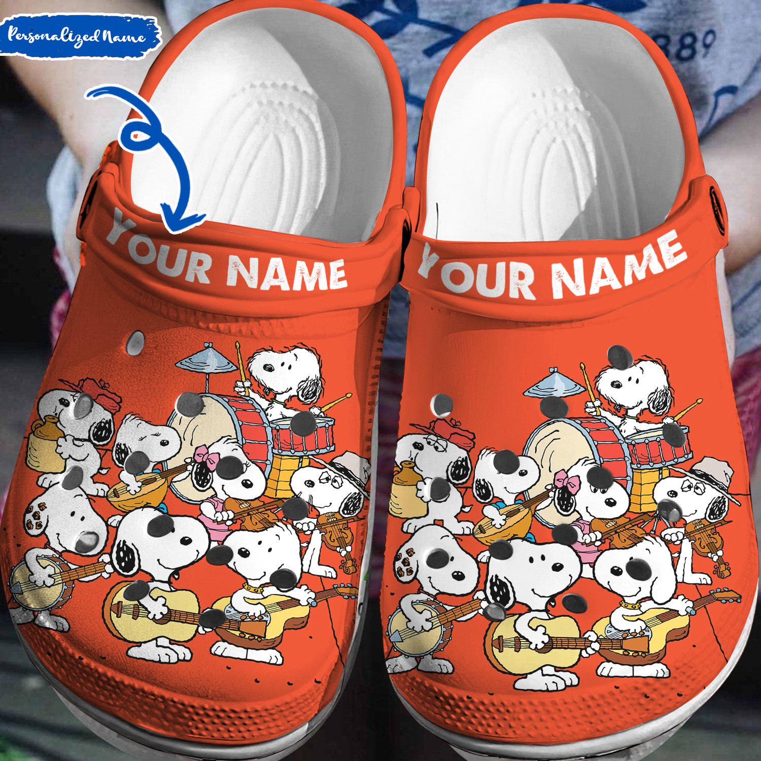 Snoopy Peanuts Cartoon Crocs Crocband Clogs Shoes Comfortable For Men Women and Kids