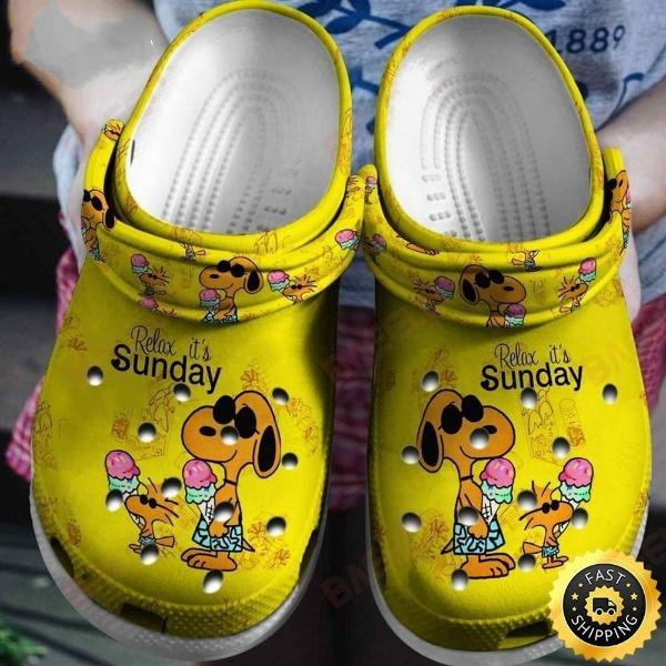 Snoopy Peanuts Cartoon Crocs Crocband Clogs Shoes Comfortable For Men Women and Kids
