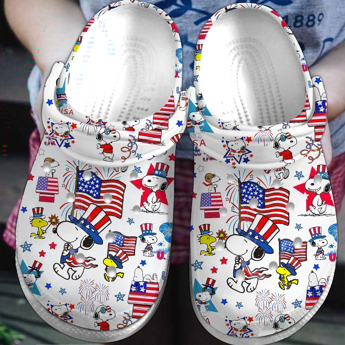Snoopy Peanuts Cartoon Crocs Crocband Clogs Shoes Comfortable For Men Women and Kids