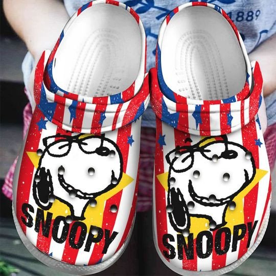 Snoopy Peanuts Cartoon Crocs Crocband Clogs Shoes Comfortable For Men Women and Kids