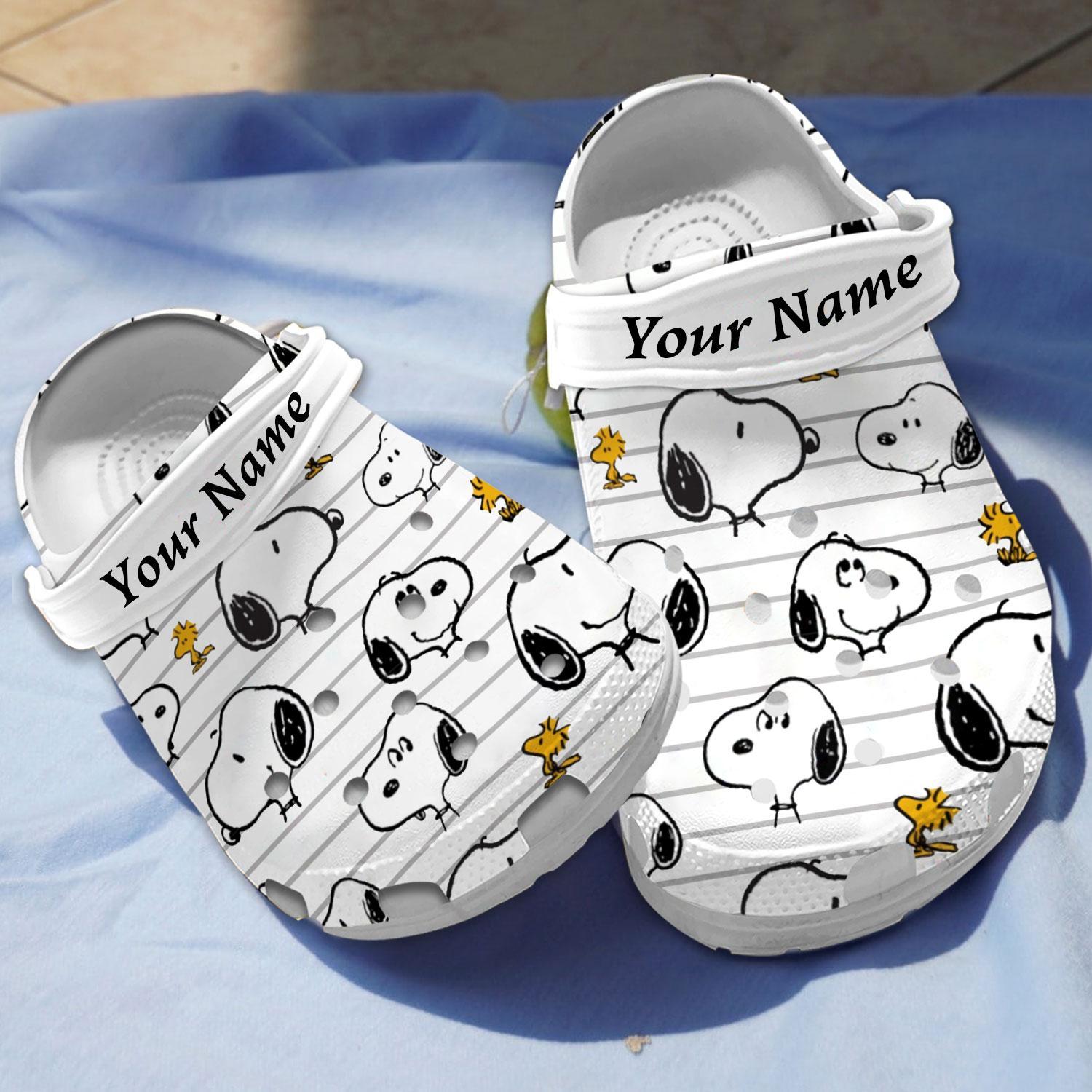 Snoopy Peanuts Cartoon Crocs Crocband Clogs Shoes Comfortable For Men Women and Kids