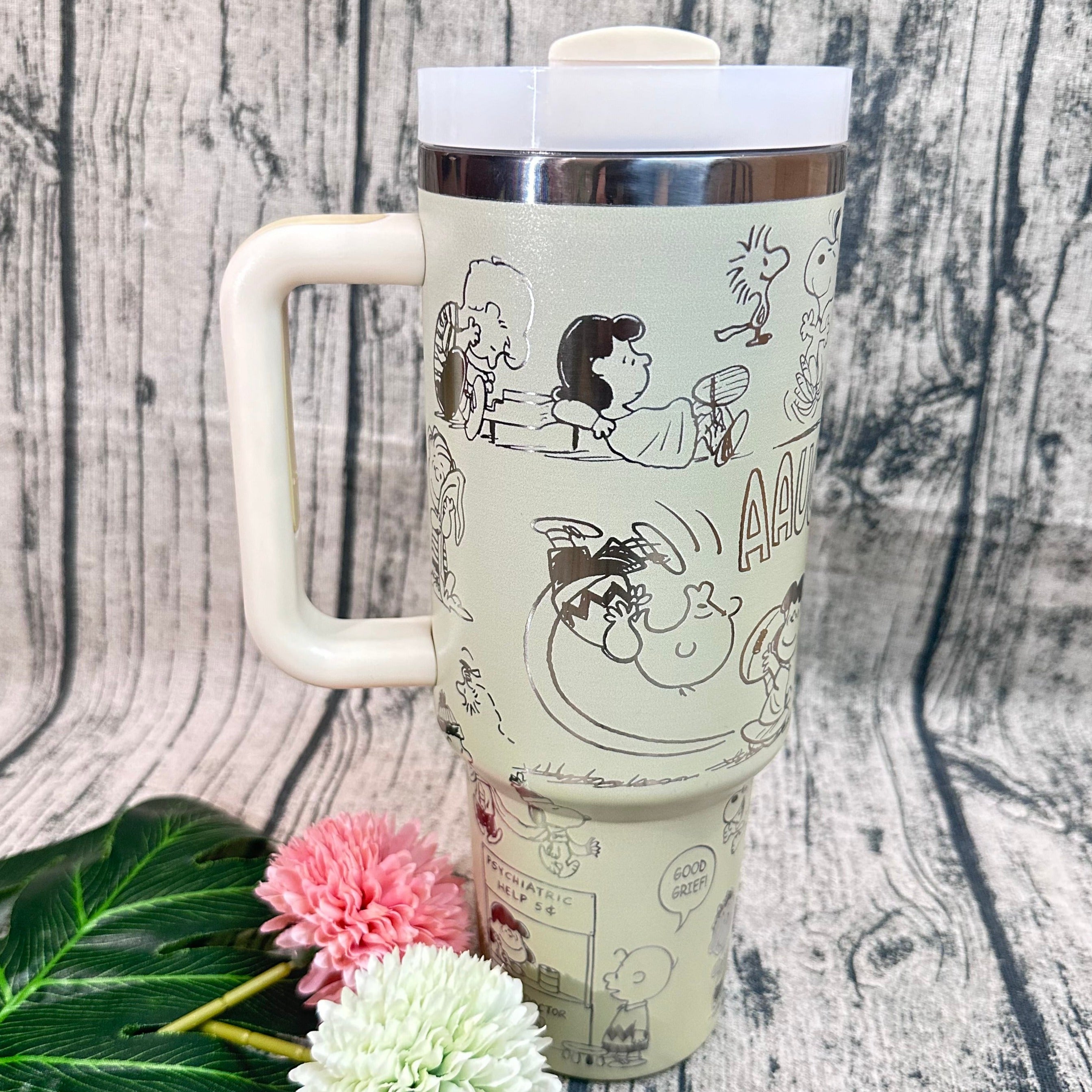 Snoopy Peanuts Cartoon Custom Stanley Cup 40 oz 30 oz Tumbler With HandleTVC2301773 - Image 3