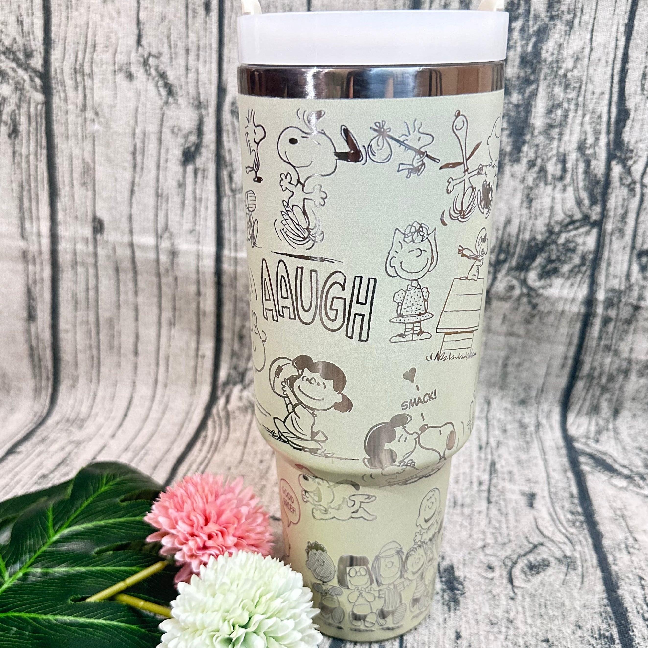 Snoopy Peanuts Cartoon Custom Stanley Cup 40 oz 30 oz Tumbler With HandleTVC2301773 - Image 2