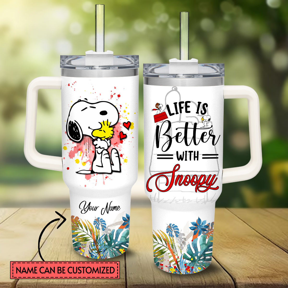 Snoopy Peanuts Cartoon Custom Stanley Cup 40 oz 30 oz Tumbler With HandleTVC2301808