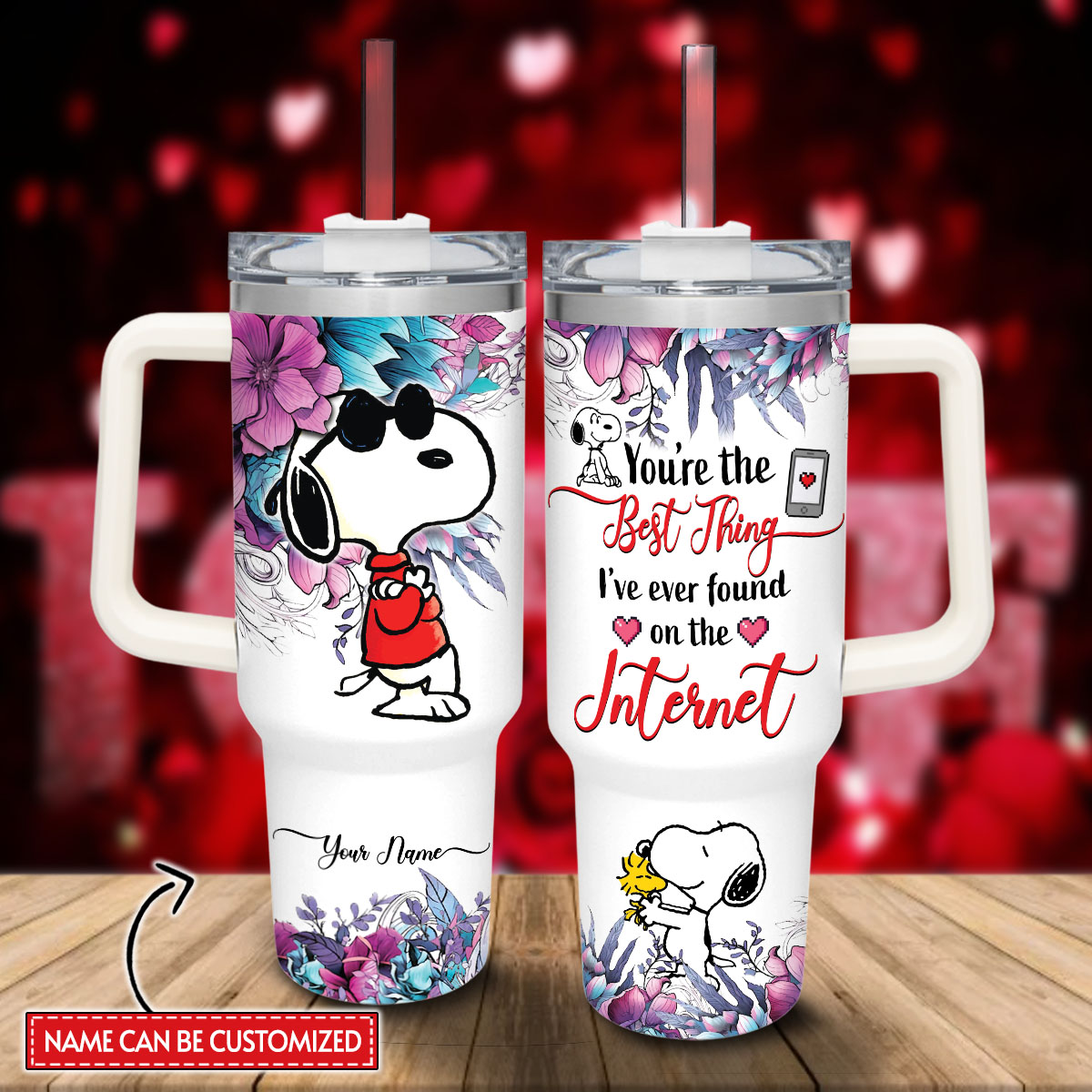 Snoopy Peanuts Cartoon Custom Stanley Cup 40 oz 30 oz Tumbler With HandleTVC2301810