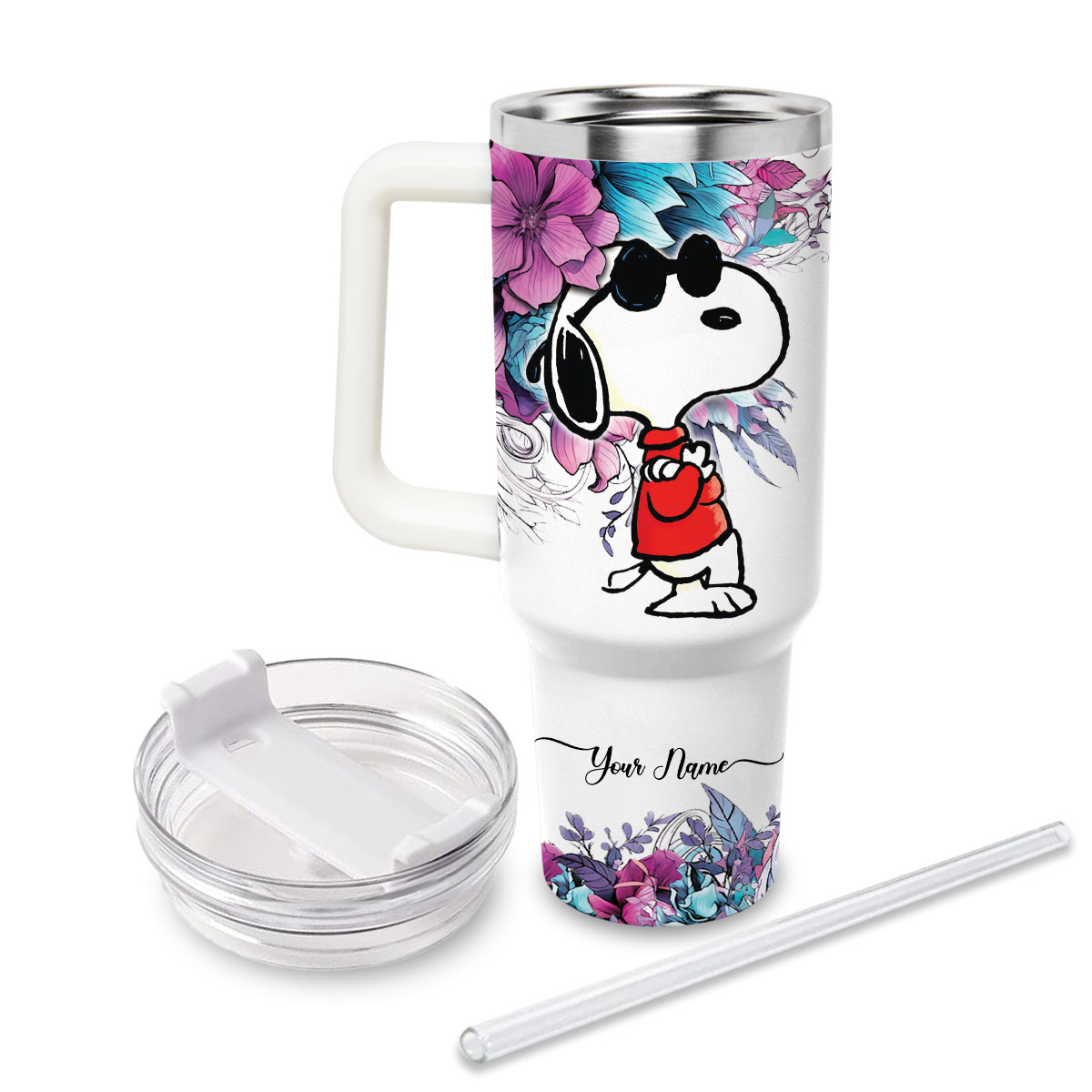 Snoopy Peanuts Cartoon Custom Stanley Cup 40 oz 30 oz Tumbler With HandleTVC2301810 - Image 2