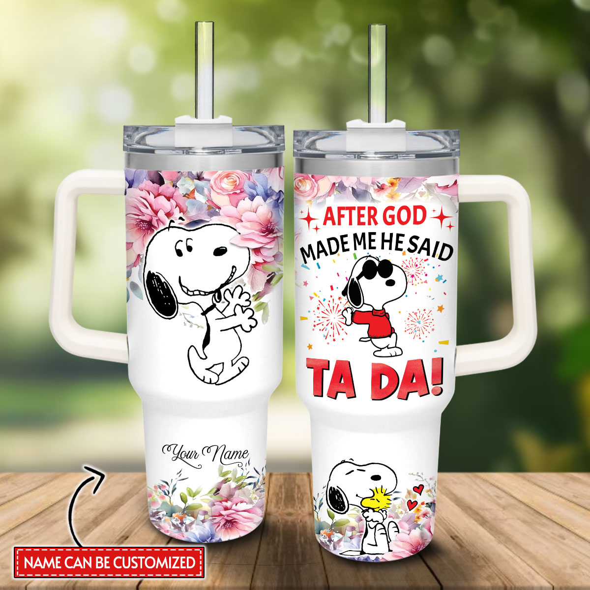 Snoopy Peanuts Cartoon Custom Stanley Cup 40 oz 30 oz Tumbler With HandleTVC2301810