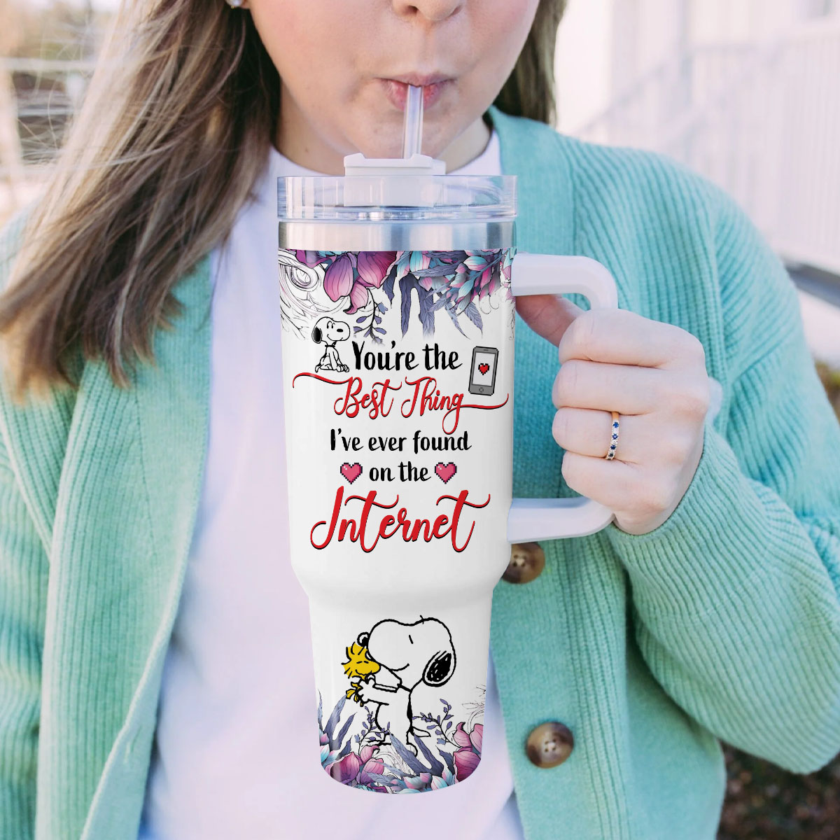 Snoopy Peanuts Cartoon Custom Stanley Cup 40 oz 30 oz Tumbler With HandleTVC2301810 - Image 5