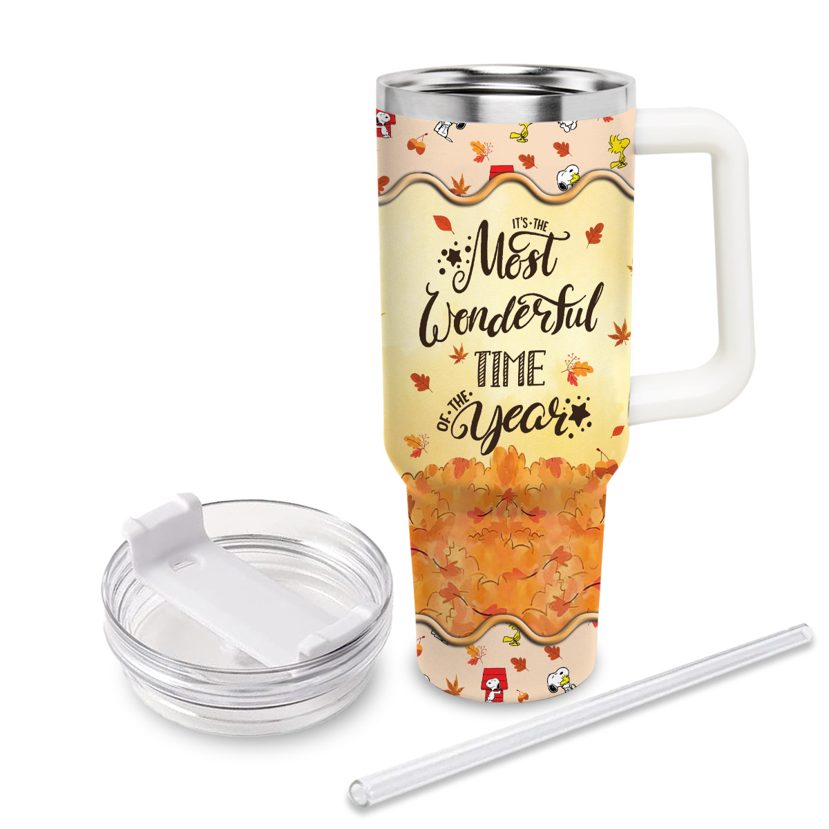 Snoopy Peanuts Cartoon Custom Stanley Cup 40 oz 30 oz Tumbler With HandleTVC2301817 - Image 3