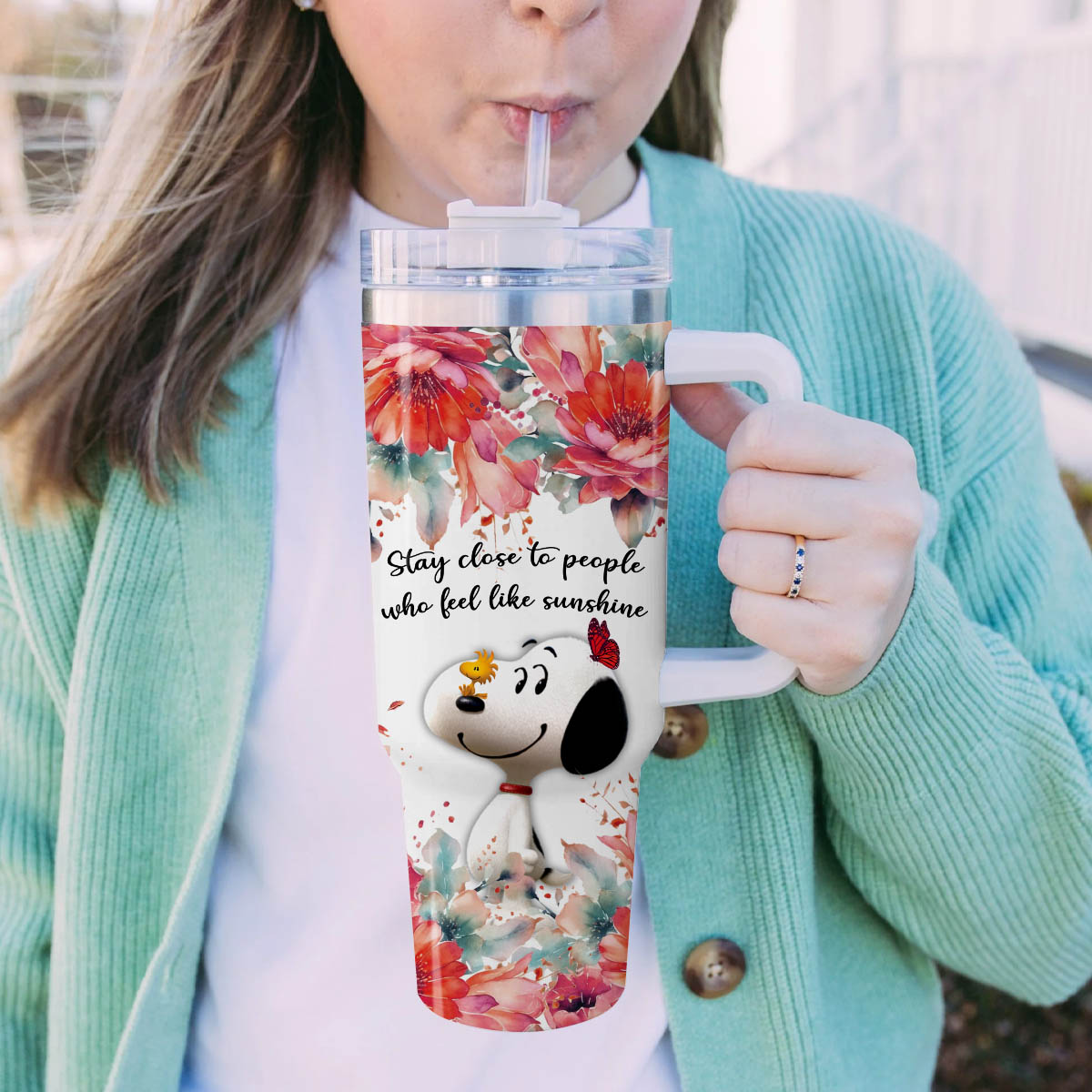 Snoopy Peanuts Cartoon Custom Stanley Cup 40 oz 30 oz Tumbler With HandleTVC2301830 - Image 5