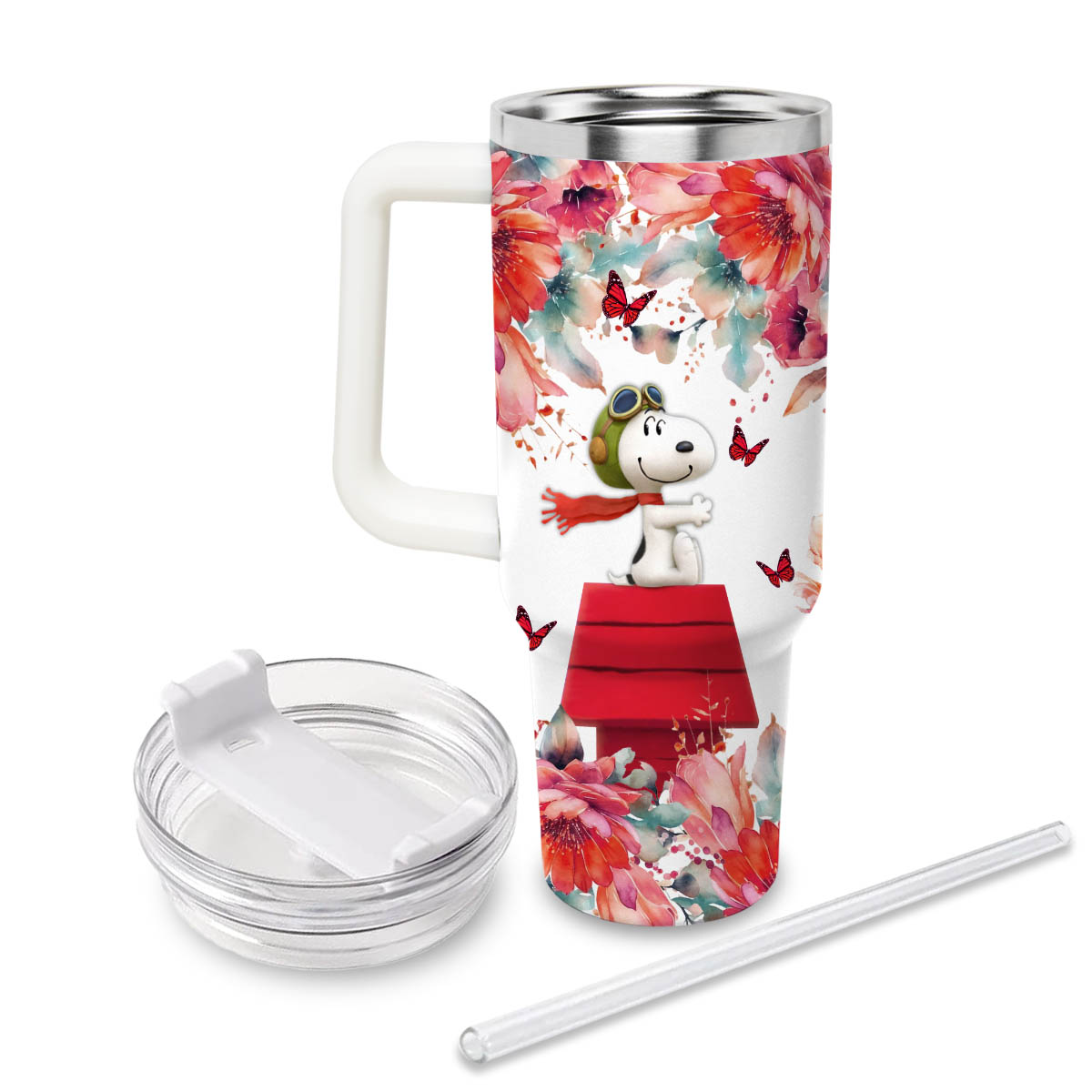 Snoopy Peanuts Cartoon Custom Stanley Cup 40 oz 30 oz Tumbler With HandleTVC2301830 - Image 2