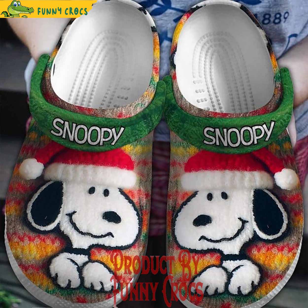 Snoopy Santa Cartoon Christmas Crocs Crocband Clogs Shoes Comfortable For Men Women and Kids